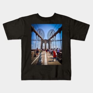 Brooklyn Bridge, Manhattan, New York City Kids T-Shirt